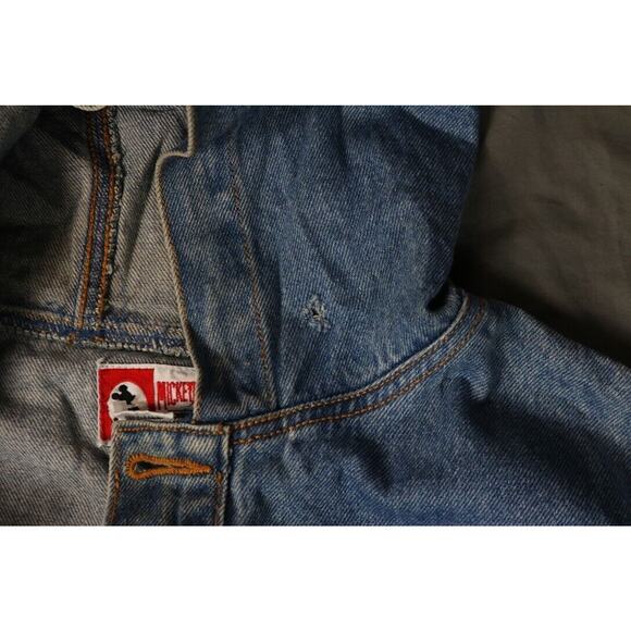Vintage Mickey Mouse Denim Jacket Womens S Hooded Drawstring Mickey Inc - Picture 6 of 11